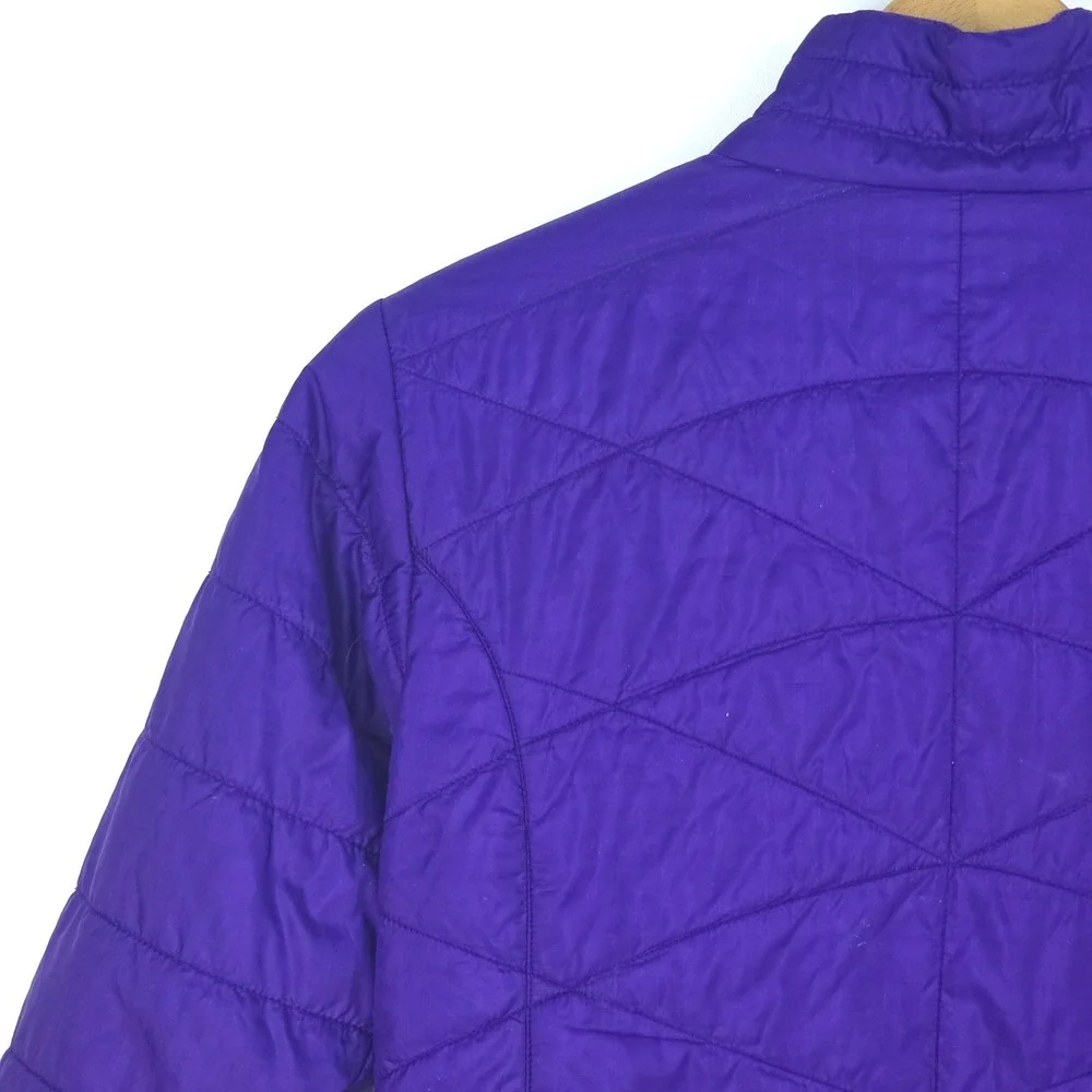 Columbia Omni Heat Puffer Coat Girls Large Deep Purple Full Zip‎ Hooded Winter